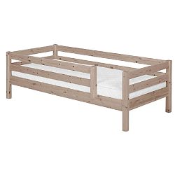Hnědá dětská postel z borovicového dřeva s 3/4 lištami Flexa Classic, 90 x 200 cm