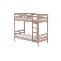 Hnědá dětská vysoká palanda z borovicového dřeva Flexa Classic, 90 x 200 cm