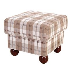 Hnedá károvaná podnožka Max Winzer Monarch Chenille