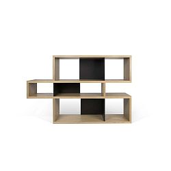 Hnědá knihovna s černými detaily TemaHome London, 34 x 100 cm