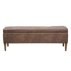 Hnědá lavice s úložným prostorem Mauro Ferretti Texas