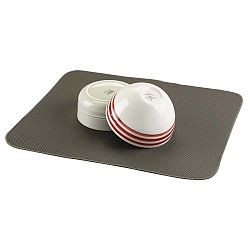 Hnědá podložka na umyté nádobí InterDesign iDry, 46 x 41 cm