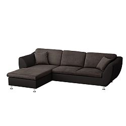 Hnědá pohovka Florenzzi Maderna s lenoškou na levé straně