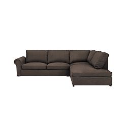 Hnedá pohovka The Classic Living Antoine, pravý roh