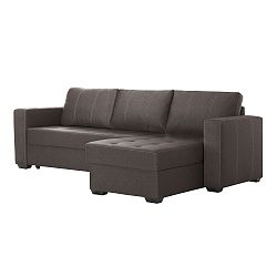 Hnědá rohová rozkládací pohovka s úložným prostorem Interieur De Famille Paris Succès, pravý roh