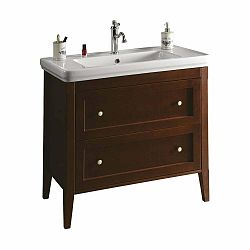 Hnědá skříňka bez umyvadla z bukového dřeva 85x81 cm Cross – Sapho