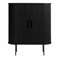 Hnědá skříňka v dekoru dubu s posuvnými dveřmi 100x118 cm Nola – Unique Furniture
