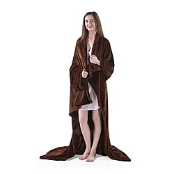 Hnědá televizní deka z mikrovlákna DecoKing Lazy, 200 x 170 cm