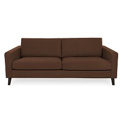 Hnědá trojmístná pohovka s černými nohami Vivonita Tom