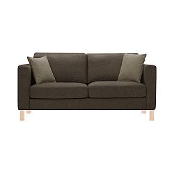 Hnědá trojmístná pohovka se 2 šedohnědými polštáři Stella Cadente Canoa