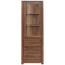 Hnědá vitrína z masivního akáciového  dřeva Støraa Walter