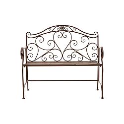 Hnědá zahradní lavice Premier Housewares Jardin Waves