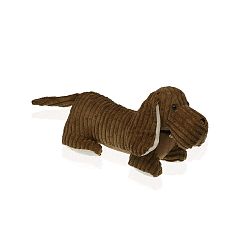 Hnědá zarážka do dveří ve tvaru jezevčíka Versa Dog