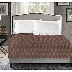 Hnědé elastické prostěradlo DecoKing Hypnosis Arthur, 220 x 240 cm