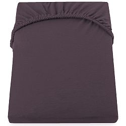 Hnědé elastické prostěradlo DecoKing Nephrite, 160–180 cm