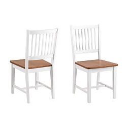 Hnědo-bílá jídelní židle z kaučukového dřeva Actona Brisbane