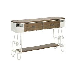 Hnědo-bílý konzolový stolek Mauro Ferretti Tabloid