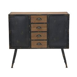 Hnědo-černý sekretář z jedlového dřeva Mauro Ferretti Elevator