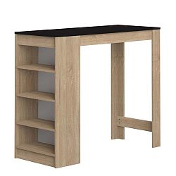 Hnědý barový stůl s černou deskou Symbiosis Aravis