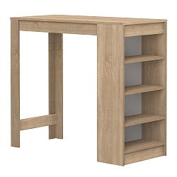 Hnědý barový stůl s hnědou deskou Symbiosis Auguste