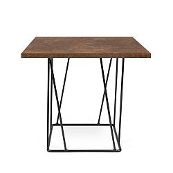 Hnědý konferenční stolek s černými nohami TemaHome Helix, 50 cm