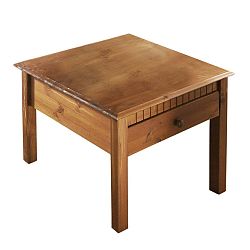 Hnědý konferenční stolek z masivního borovicového dřeva  Støraa Linda