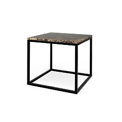 Hnědý mramorový konferenční stolek TemaHome Prairie, 50 x 47 cm