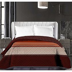 Hnědý oboustranný přehoz z mikrovlákna DecoKing Geoffrey, 170 x 210 cm