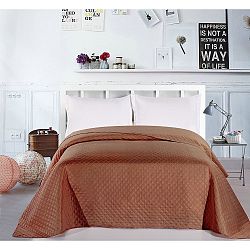 Hnědý přehoz z mikrovlákna DecoKing Adam, 170 x 210 cm