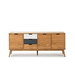 Hnědý příborník z borovicového dřeva Marckeric Cusco, šířka 171 cm