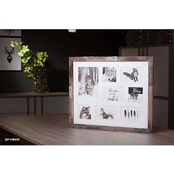 Hnědý rámeček na 8 fotgrafií Styler Bergen, 41 x 51 cm