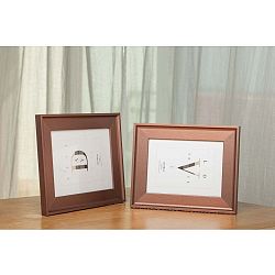 Hnědý rámeček na fotografii Styler London, 40 x 50 cm