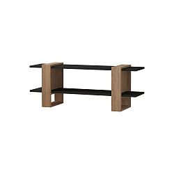 Hnědý TV stolek s antracitovými detaily Homitis Certo