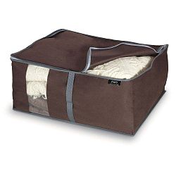 Hnědý úložný box na peřiny Domopak Living, 25 x 45 cm