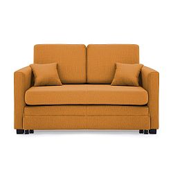 Hořcicově žlutá dvoumístná rozkládací pohovka Vivonita Brent