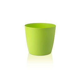 Hráškově zelený květináč s pojízdnými kolečky Gardenico Ella Twist'n'Roll Smart System, ø 29 cm