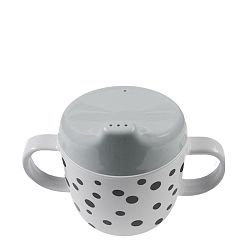 Hrneček s oušky a šedým pítkem Done by Deer Happy Dots, 170 ml