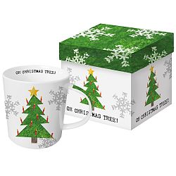 Hrnek z kostního porcelánu s vánočním motivem v dárkovém balení PPD Oh Christmas Tree, 350 ml