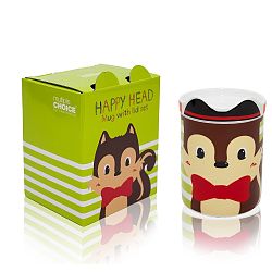 Hrnek z kostního porcelánu s víčkem Silly Design Stuart, 280 ml