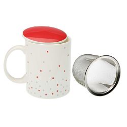 Hrnek z porcelánu se sítkem a pokličkou VERSA Cosmo, 350 ml