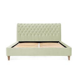 Jablkově zelená postel z bukového dřeva Vivonita Allon, 160 x 200 cm