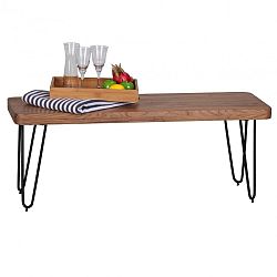 Jídelní lavice z masivního akáciového dřeva Skyport BAGLI, 120 x 40 cm