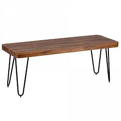 Jídelní lavice z masivního sheeshamového dřeva Skyport BAGLI, 120 x 40 cm