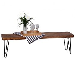 Jídelní lavice z masivního sheeshamového dřeva Skyport BAGLI, 160 x 40 cm