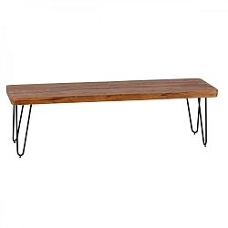 Jídelní lavice z masivního sheeshamového dřeva Skyport BAGLI, 180 x 40 cm