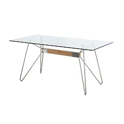 Jídelní stůl s bílýma nohama Marckeric Nicole, 160 x 90 cm