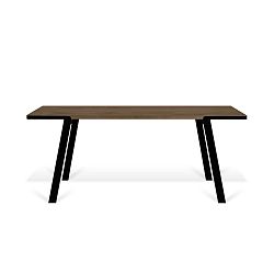 Jídelní stůl s deskou z ořechu a černýma nohama TemaHome Drift