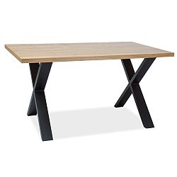 Jídelní stůl s konstrukcí z černě lakované oceli Signal Xaviero, délka 150 cm