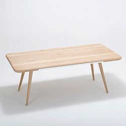 Jídelní stůl s konstrukcí z masivního dubového dřeva se zásuvkou Gazzda Ena, 200 x 100 cm