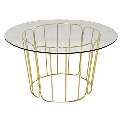 Jídelní stůl s nohama ve zlaté barvě RGE Carrie, ⌀ 85 cm